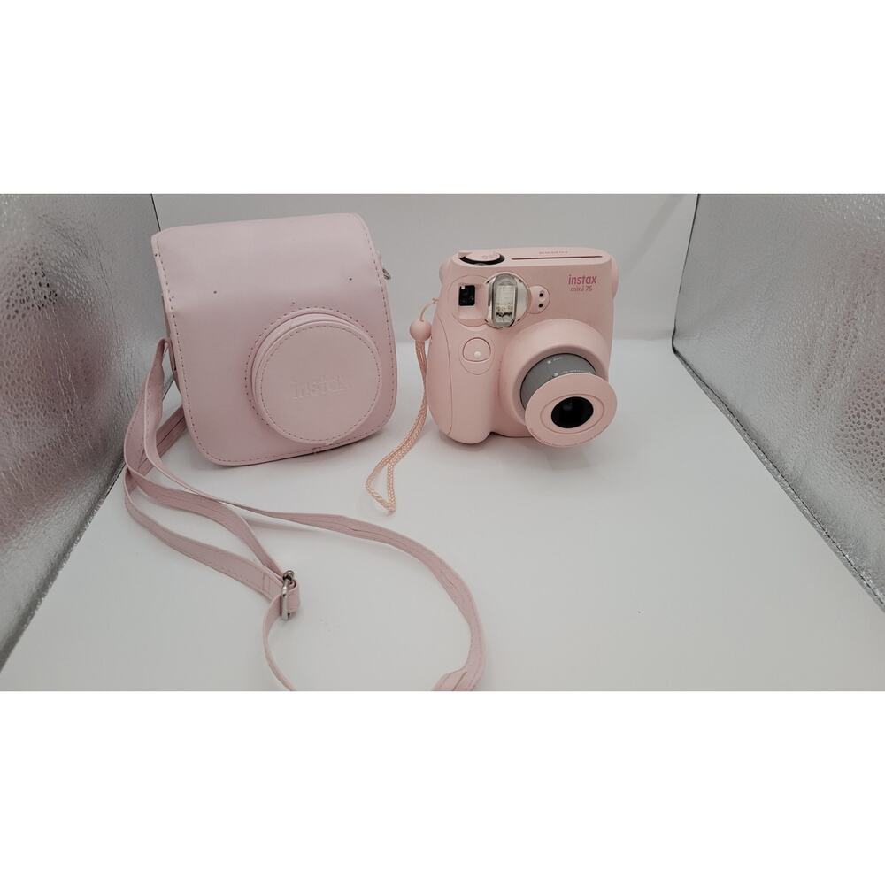 Fujifilm Instax Mini 7S Pink Instant Camera w/ Case Tested Working